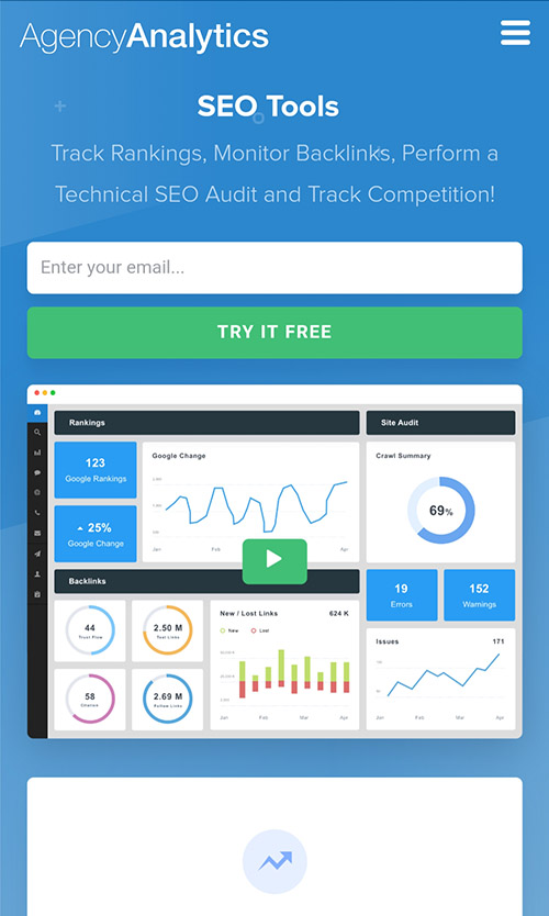 Come Agency Analytics fornisce una versione mobile del suo sito