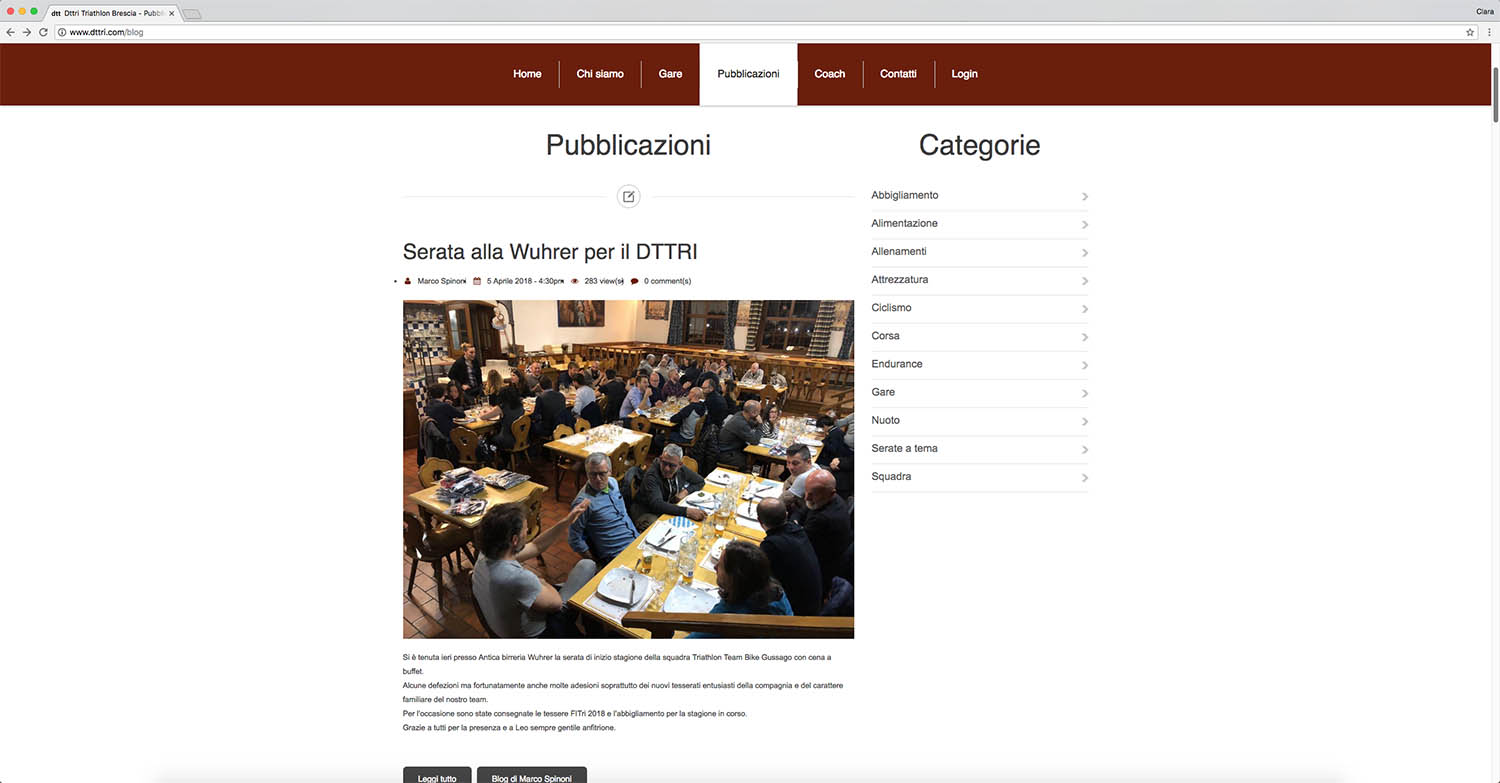 Pubblicazioni sulle gare Team Bike Gussago