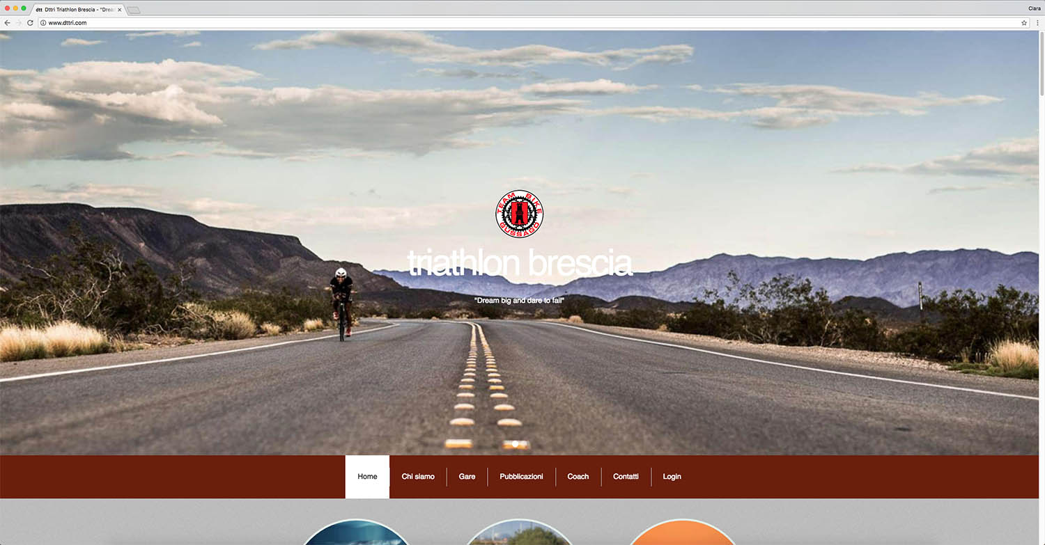 Home page del sito internet del Team Bike Gussago