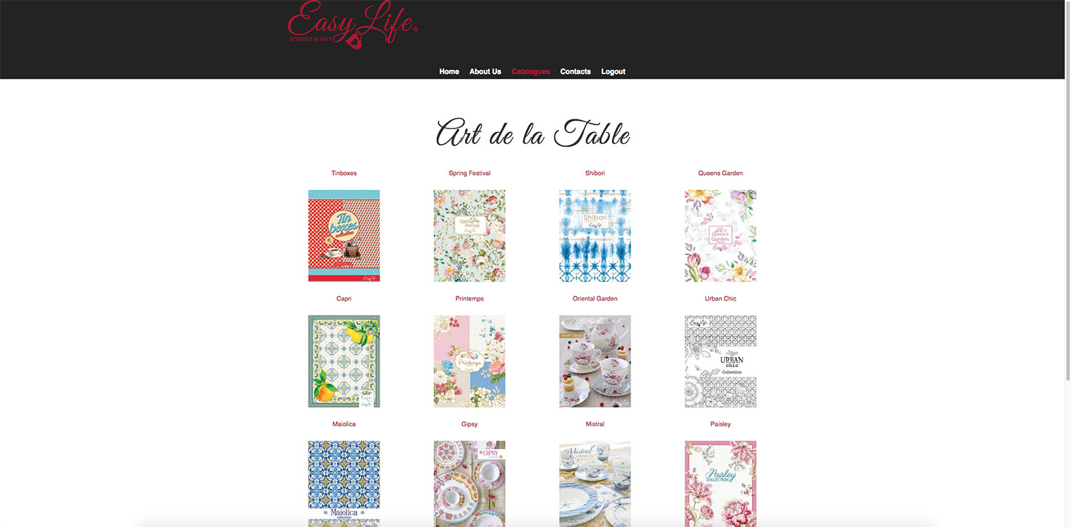 Cataloghi divisi per settore singoli Easy Life Design