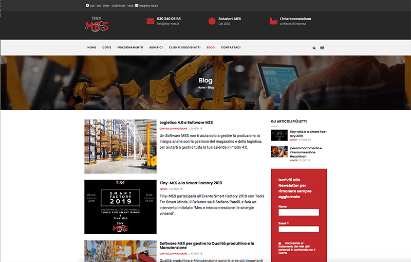 Blog Tiny-MES - sem-seo.it - Creazione siti internet a brescia